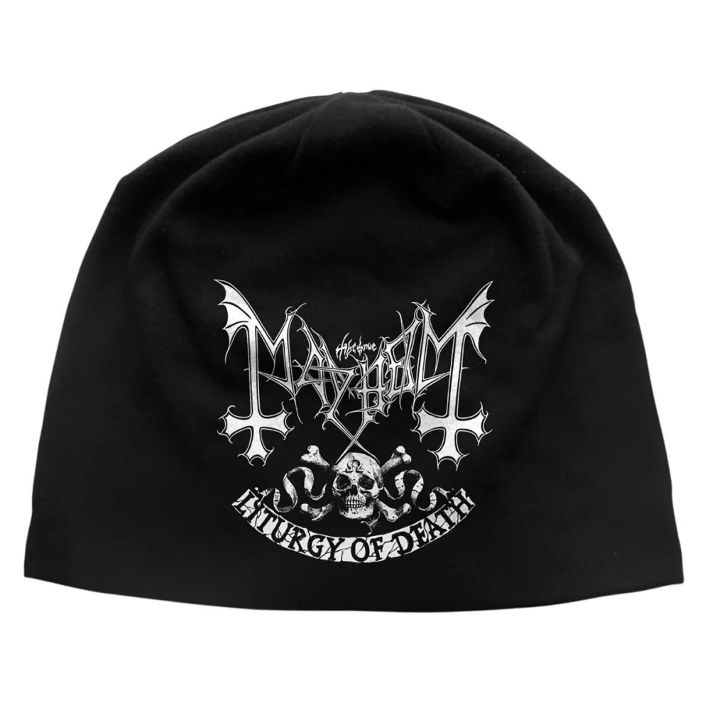 Mayhem - Skull Omega JD Print Mütze Beanie - Schwarz